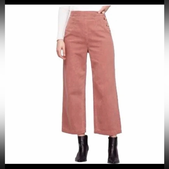 Free People Pants - Free People Utility Crop Pants - Mauve Denim - Size 4